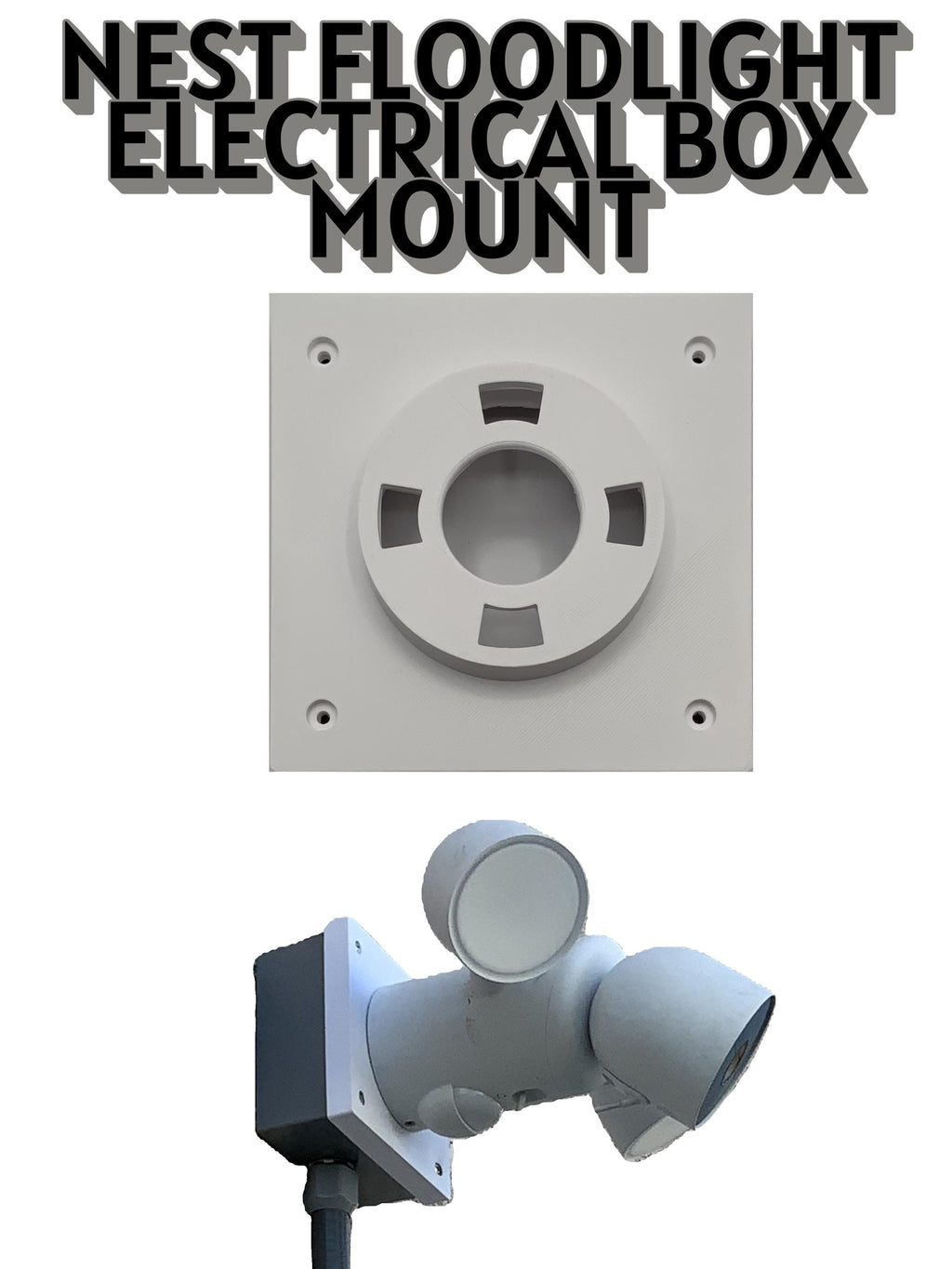 Nest Floodlight Double Gang Electrical Box Mount