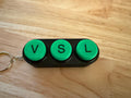 Custom 3-Button Fidget Clicker Keychain | Personalized Letters/Symbols | Color Customizable | Stress & Anxiety Relief