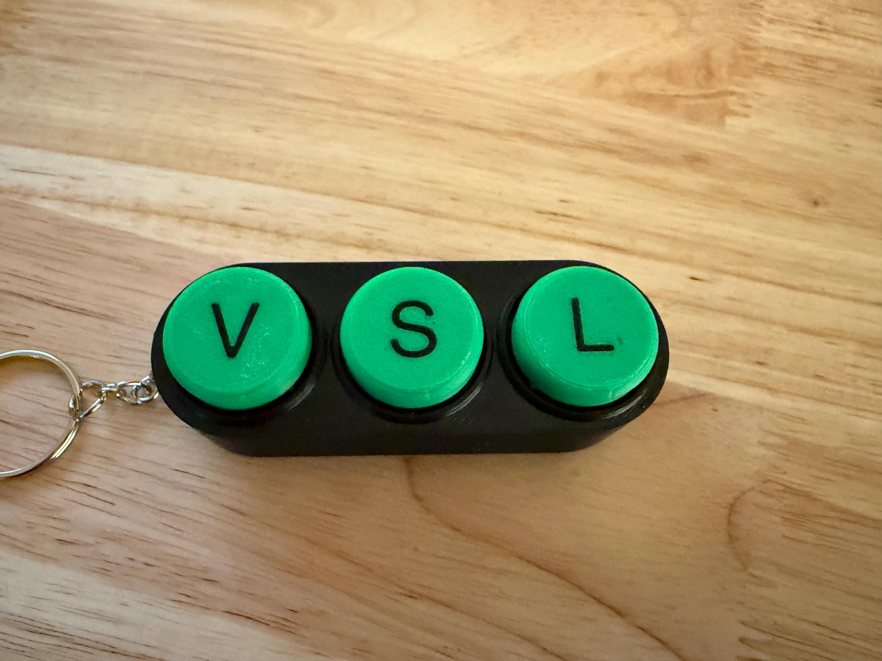 Custom 3-Button Fidget Clicker Keychain | Personalized Letters/Symbols | Color Customizable | Stress & Anxiety Relief