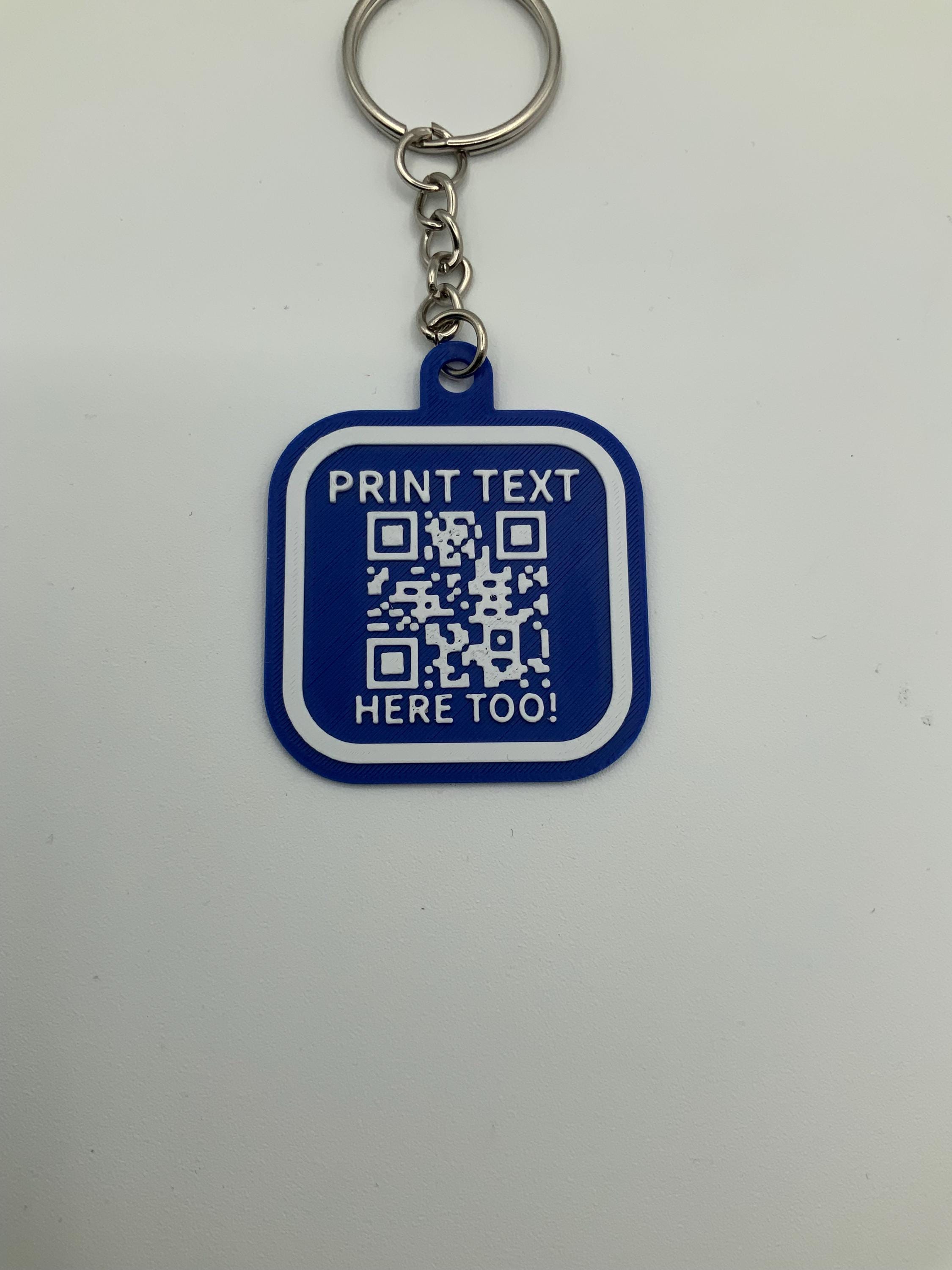 Custom 3D QR Code Tag Keychain – Scan to Share Contact Info