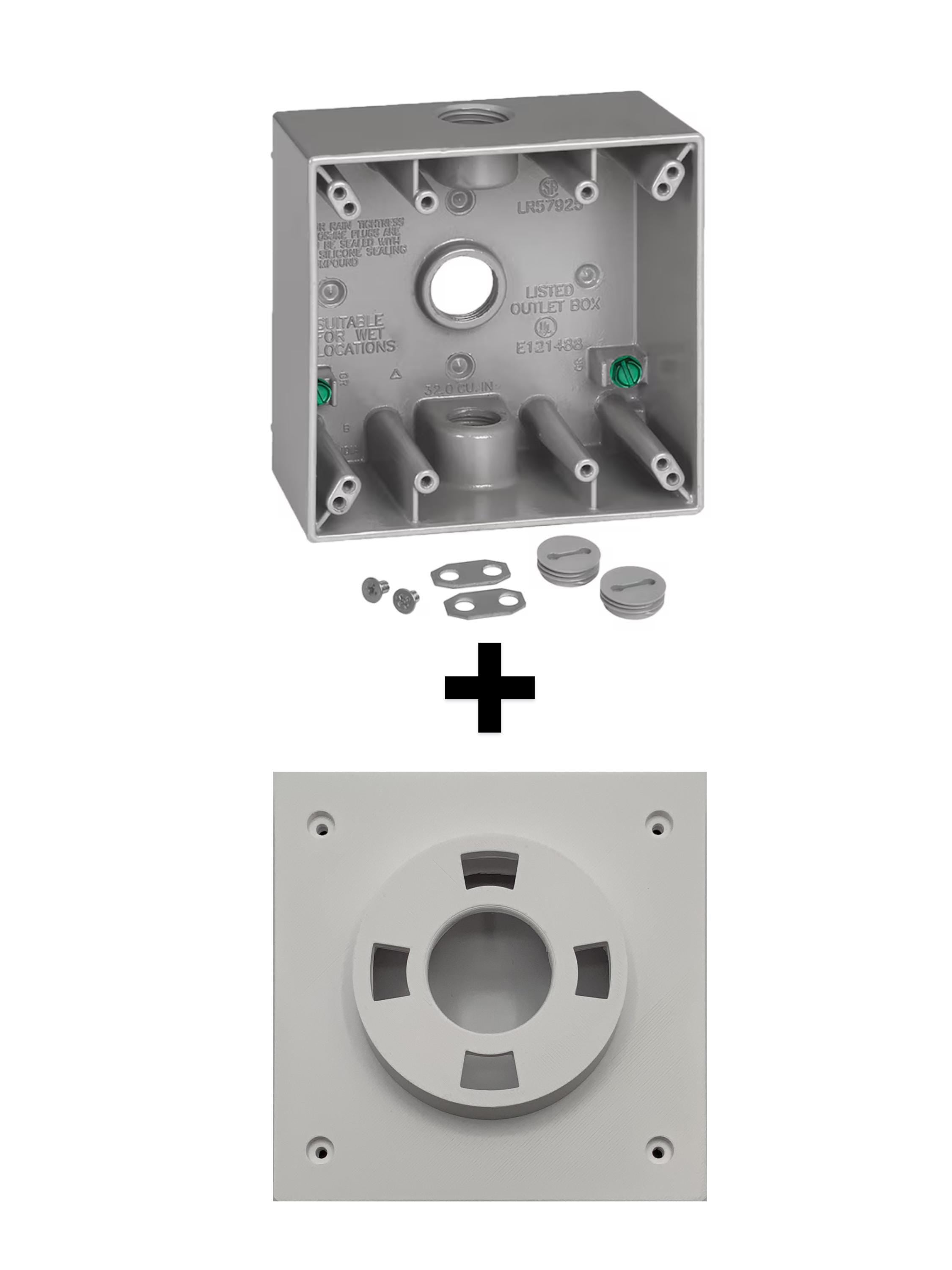 Nest Floodlight Double Gang Electrical Box Mount