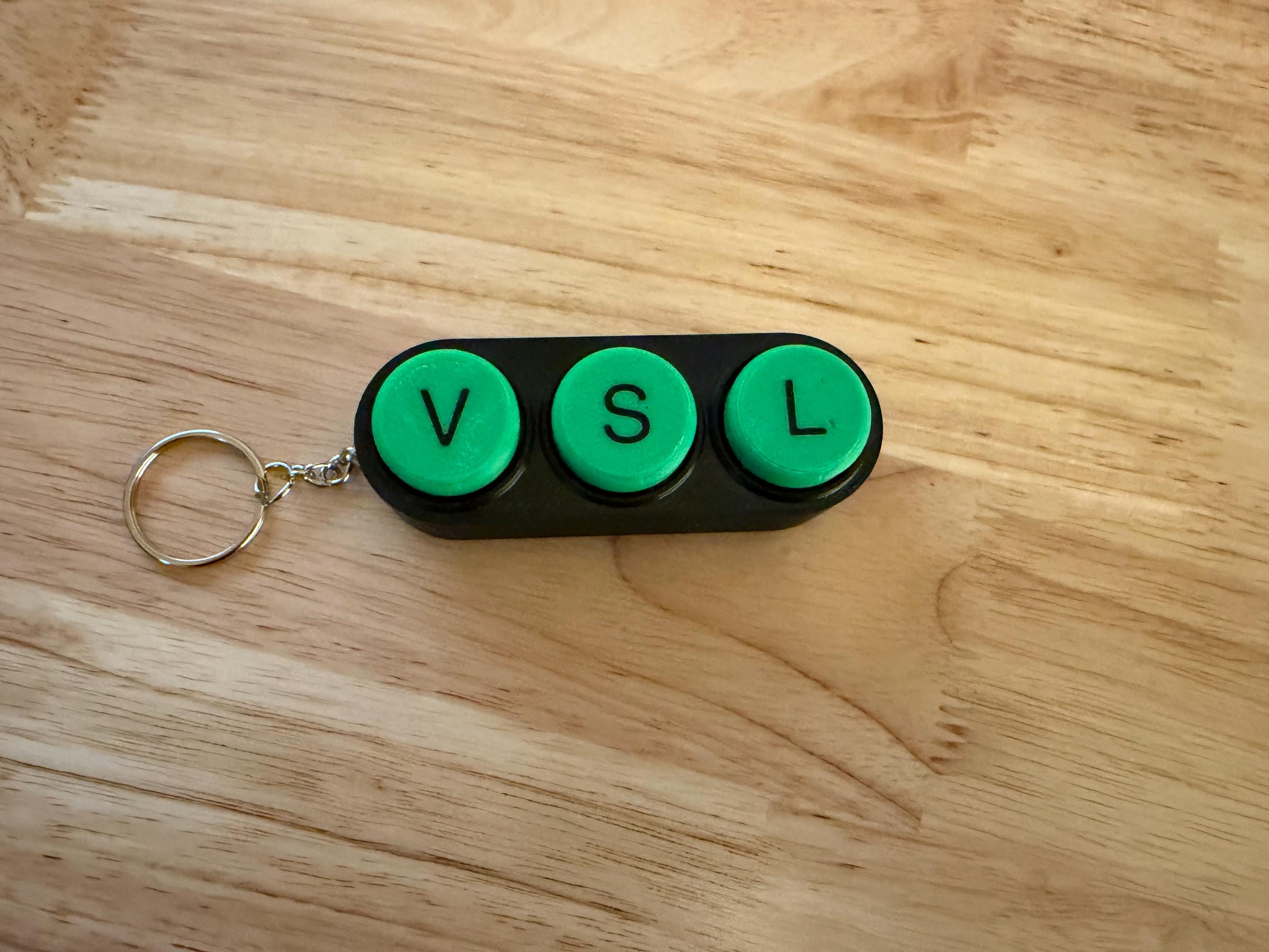 Custom 3-Button Fidget Clicker Keychain | Personalized Letters/Symbols | Color Customizable | Stress & Anxiety Relief