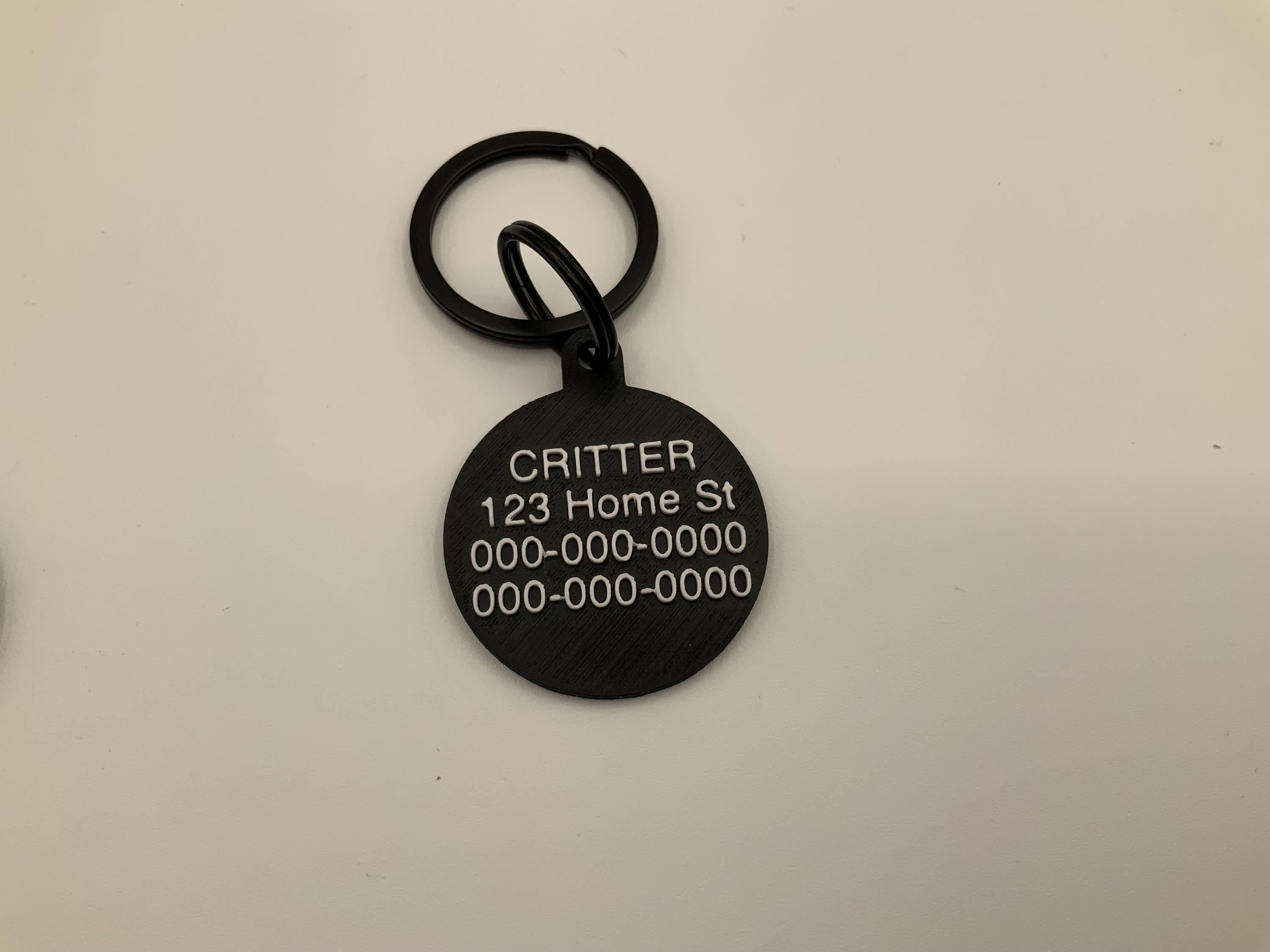 Daisy Plant Pet Tag: Embossed Custom Text, Multiple Colors