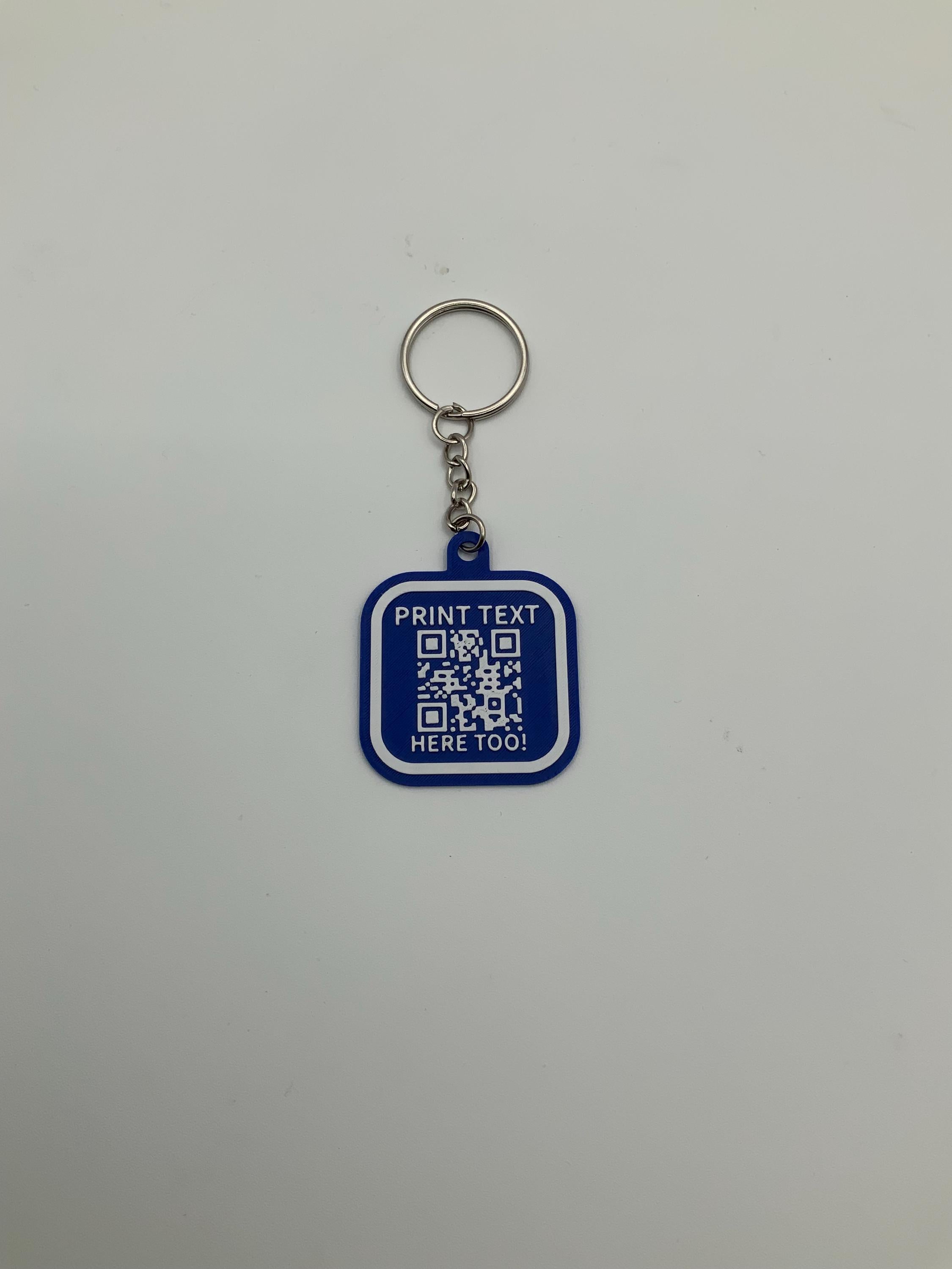 Custom 3D QR Code Tag Keychain – Scan to Share Contact Info